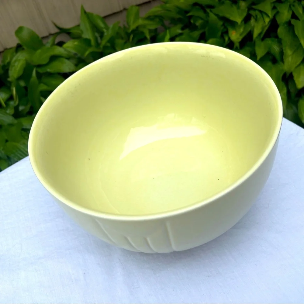 Vintage Large Ceramic Mixing Bowl Yellow